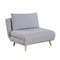 Flash Furniture Shaw Convertible Tri-Fold Sleeper Chair w/Pillow, Channel Stitching and Hideaway Legs in Light Gray BO-BS-BS031-LTGRY-GG - alternate 7